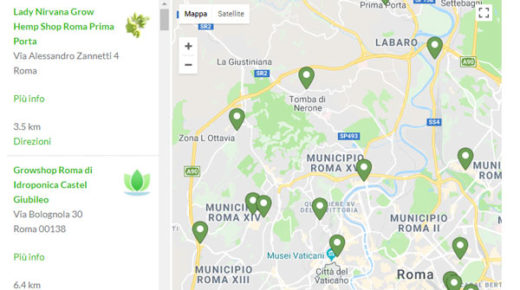 mappa roma marijuana