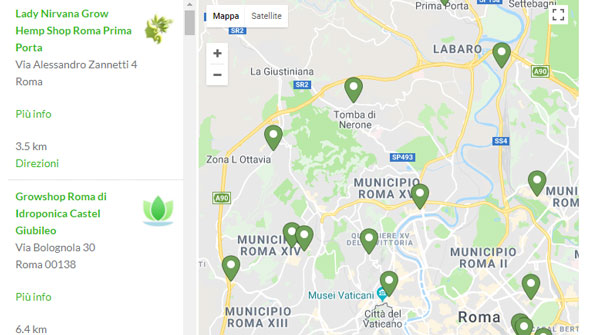 mappa roma marijuana